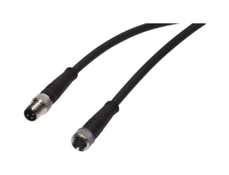 Złącze kablowe M8 żeński 4pin prosty M8 męski 3pin prosty 0,6m PUR VK06C429