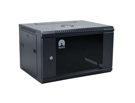 Szafa wisząca RACK 19 cali 6U 600mm czarna NEKU TS BOX