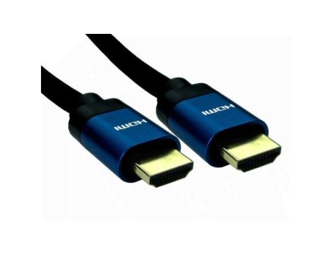 5m 8K HDMI M-M 26awg Blue Aluminium Hood