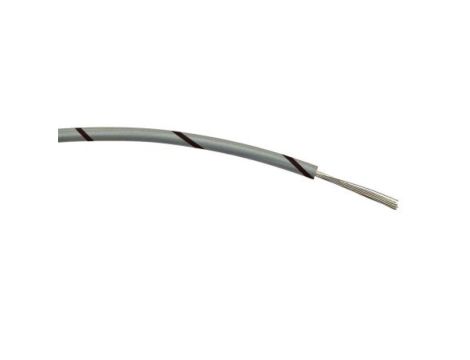 Przewód jednożyłowy linkowy, 0,5 mm, 16/0,2 mm, 20 AWG, PVC, 1 kV AC, Czarny/Szary, dł. 100m, RS PRO