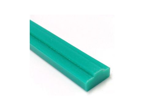 Prowadnica łańcucha, typ: 16B, profil: GR1, Zielony, dł.: 2m, szer.: 40mm, wys.: 15mm, PE