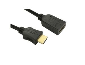 Zespół cyfrowych kabli wideo i monitorowych 0.5m Wtyk HDMI to Żeńskie HDMI Czarny