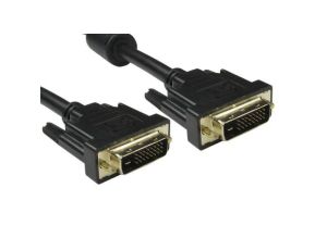 Zespół cyfrowych kabli wideo i monitorowych 1m Męskie DVI-D to Męskie DVI-D Czarny