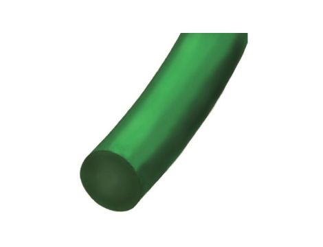 Zaokrąglony pas poliuretanowy, Zielony, śr.: 7mm, dł. 30m, obc.: 10kg