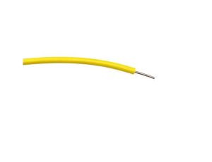 Przewód jednożyłowy linkowy, 0,6 mm, 1/0,6 mm, 19 AWG, PVC, 1 kV AC, Żółty, dł. 100m, RS PRO