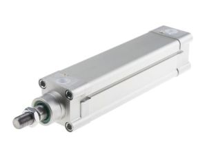 Siłownik profilowy, dwustronnego działania, CDEM Ø 50mm, skok 160mm, z amortyzacją elastyczną, RS PRO