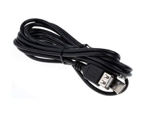 Przedłużacz USB, dł. 3m, kolor: Czarny