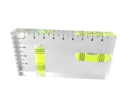 Poziomica Nie, W poziomie: 1, w pionie: 2 mm, 100 x 50 x 15mm, RS PRO