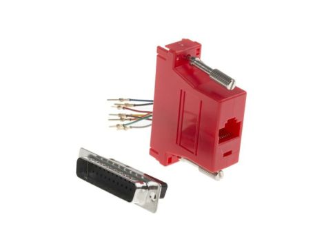 Adapter do złączy RJ, 25-stykowe D-sub żeńskie, RJ45 żeńskie