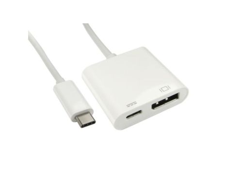 Kabel adaptera, 4K, do wyświetlaczy: 1, USB C, DisplayPort