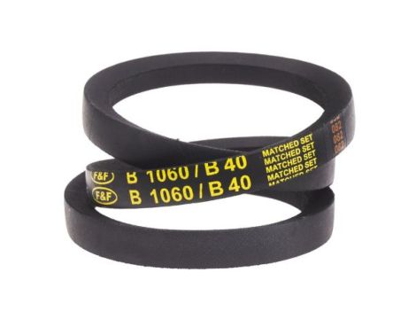 Pas napędowy, profil B, materiał: PET, guma, 17mm x 11mm x 1.01m, RS PRO