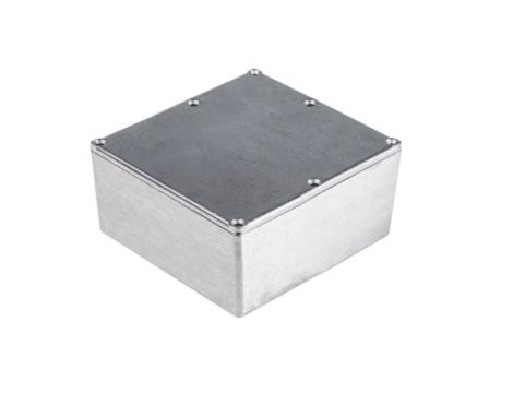 Obudowa ekranowana Srebrny IP54, 190.1 x 190.1 x 66.5mm, RS PRO