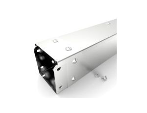 Koryto kablowe Szary Stal nierdzewna 304 Zamknięty Koryto przemysłowe 75 mm 75mm 3m RS PRO