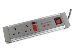 Listwa zasilająca 2-gniazda 2m 230V AC 13A Typ G - brytyjski