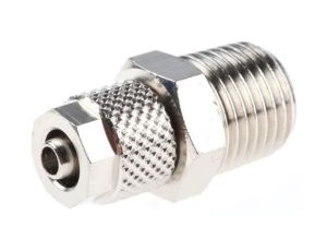 Adapter gwintowany prosty gwint – rura, 15 barów