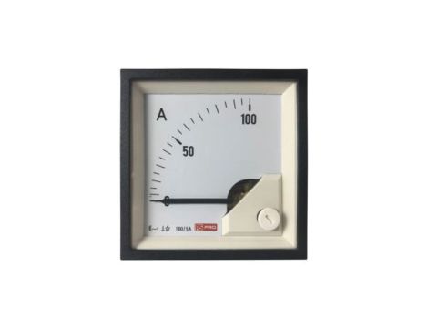 Amperomierz analogowy panelowy 100 (Scle) A, 100/5 (CT) A, 5 (Input) A AC -10C do +65C RS PRO