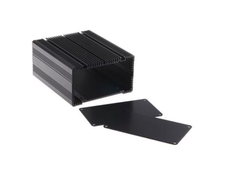 Obudowa radiatora wentylowana, aluminiowa, Czarny, 125 x 105 x 60.5mm, RS PRO