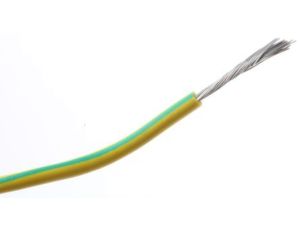 Przewód o podwyższonej odporności izolacja silikonowa Zielony/Żółty, 100m 1 mm 32/0,2 mm, 500 V, -60 → +180C,