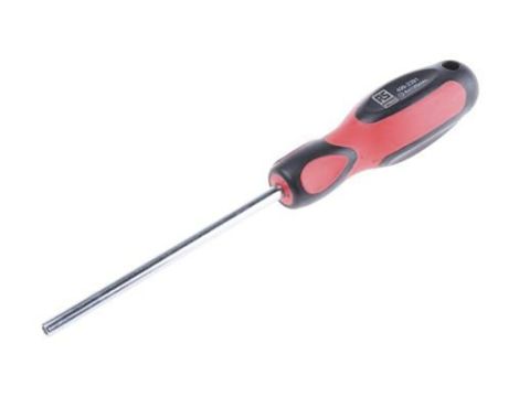 Wkrętak do nasadek, dł. ostrza: 125 mm, mat. łopatki: Stal, mat. uchwytu: Plastik, końcówka: Sześciokątna, rozmiar: 4 mm