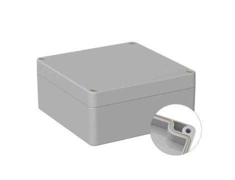 Obudowa ogólnego użytku ekranowana Szary IP66 Silikon, 120 x 122 x 55mm, RS PRO 5U2