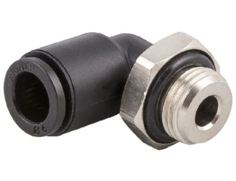 Obrotowa złączka pośrednia kolankowa gwint R 1/8 męskie, Wciskane 6 mm RS PRO