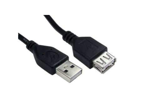Przedłużacz USB, dł. 1.8m, kolor: Czarny