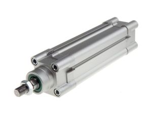 Siłownik profilowy, dwustronnego działania, CDEM Ø 40mm, skok 100mm, z amortyzacją elastyczną, RS PRO