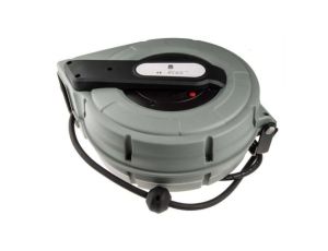 9m Przedłużacz bębnowy 9m 2,5 mm 0 gniazda z automatycznym zwijaniem 230 V AC IP20 Czarny Szpula kablowa