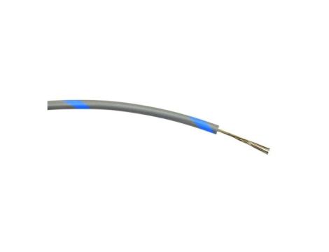 Przewód jednożyłowy linkowy, 0,2 mm, 7/0,2 mm, 24 AWG, PVC, 1 kV AC, Niebieski/Szary, dł. 100m, RS PRO