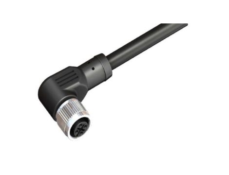 Złącze i kabel ze złączem Kątowe M12 żeńskie x Jednostronne, 4 A, 250 V, dł. 15m, IP67, RS PRO