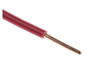 Jednożyłowy kabel sterowniczy CSA 2,5 mm, Maks. +70C 600 V Czerwony, RS PRO