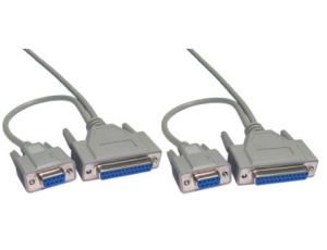 Kabel szeregowy, długość 2.5m, złącze A: D25 żeńskie, D9 żeńskie, złącze B: D25 żeńskie, D9 żeńskie