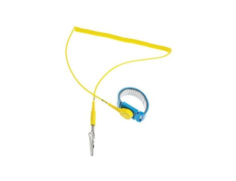 Opaska antystatyczna na nadgarstek z przewodem, 10mm Tak, dł. przewodu 1.8m, RS PRO Pojedynczy przewód