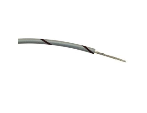 Przewód jednożyłowy linkowy, 0,2 mm, 7/0,2 mm, 24 AWG, PVC, 1 kV AC, Czarny/Szary, dł. 100m, RS PRO