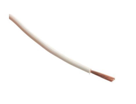 Przewód jednożyłowy linkowy, 2491X, 1,5 mm, 30/0,25 mm, 15 AWG, PVC, 750 V, Biały, dł. 100m, RS PRO