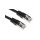 Kabel kategorii 6, Czarny, Wtyk RJ45/męski RJ45dł.: 1m, mat. koszulki: PVC