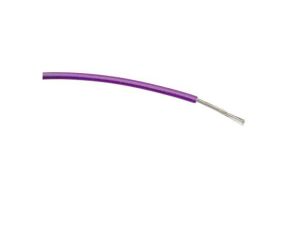 Przewód jednożyłowy linkowy, 0,5 mm, 16/0,2 mm, 20 AWG, PVC, 1 kV AC, Fioletowy, dł. 100m, RS PRO
