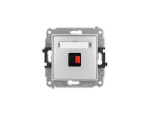 ICON Mechanizm gniazda głośnikowego pojedynczego srebrny metalik 7IGG-1