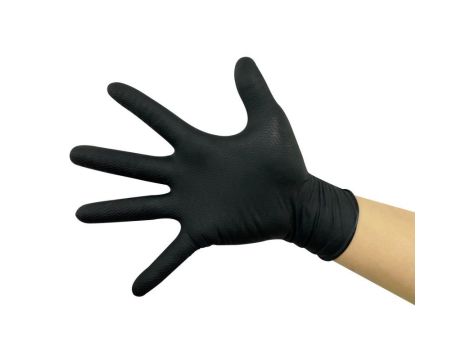RĘKAWICE NITRYLOWE CZARNE GRIPPER M (50) - 4