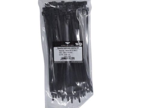 Opaska kablowa czarna UV 100x2.5mm 100szt.