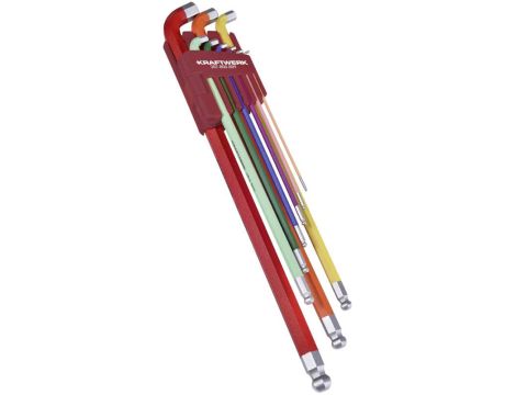 ZESTAW KLUCZY IMBUSOWYCH KOLOROWYCH HEX 1.5-10MM