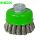 SZCZOTKA GARNKOWA 80MM M14 DRUT SPLATANY INOX 0,5
