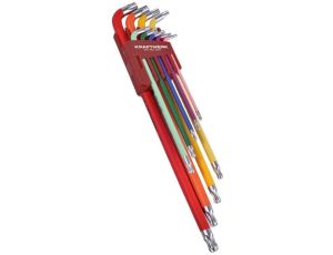ZESTAW KLUCZY TRZPIENIOWYCH TORX KOLOROWE T10-T50