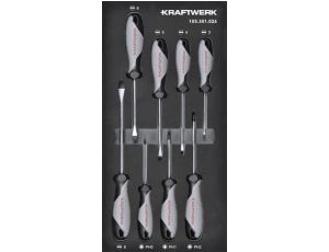 Zestaw 8 wkrętaków PŁ+PH 2K w piance EVA 20x40
