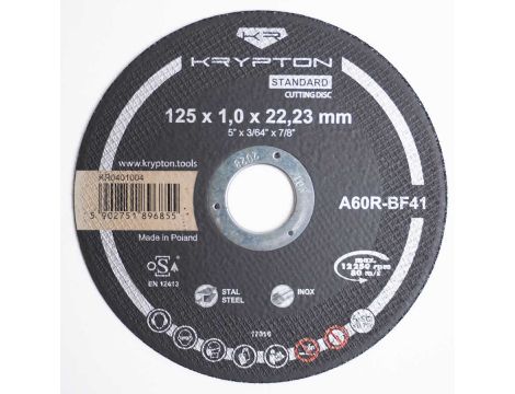 Tarcza tnąca T41 Standard A60R 125x1.0x22 KRYPTON