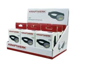 LATARKA CZOŁOWA AKU COB LED H260 DISPLAY 9SZT.