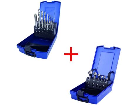 MULTI SET POGŁĘBIACZE+GWINTOWNIKI Z WIERTŁAMI HSS