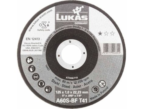 TARCZA T41 * 125x1,0 A60S-BF STAL