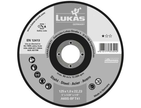 TARCZA T42 * 125x2,5 A24R-BF Steel