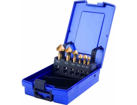 ZESTAW 5 POGŁĘBIACZY HSS TIN DIN335C 6.3-25.0